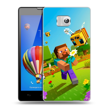 Пластиковый чехол на Huawei Honor 3 с принтом Майнкрафт Minecraft Пластиковый чехол на Huawei Honor 3 с принтом Майнкрафт Minecraft