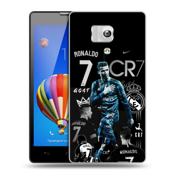 Пластиковый чехол на Huawei Honor 3 с принтом Реал Роналдо Пластиковый чехол на Huawei Honor 3 с принтом Реал Роналдо