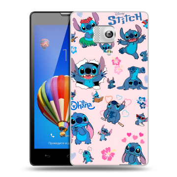 Пластиковый чехол на Huawei Honor 3 с принтом Лило и Стич