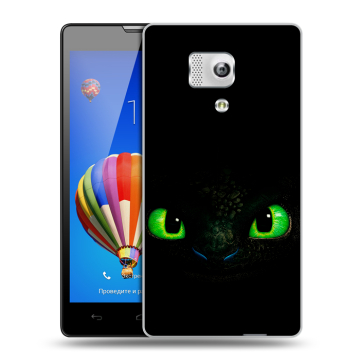 Пластиковый чехол на Huawei Honor 3 с принтом Как приручить дракона
