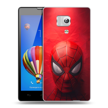 Пластиковый чехол на Huawei Honor 3 с принтом Spiderman Человек паук