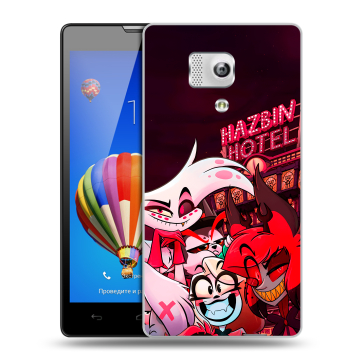 Пластиковый чехол на Huawei Honor 3 с принтом Hazbin Hotel Отель Хазбин Пластиковый чехол на Huawei Honor 3 с принтом Hazbin Hotel Отель Хазбин