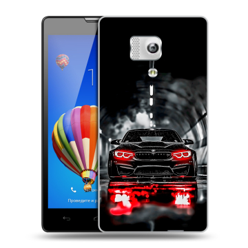 Пластиковый чехол на Huawei Honor 3 с принтом BMW БМВ