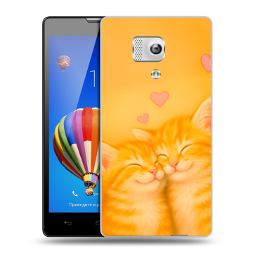 Пластиковый чехол на Huawei Honor 3 с принтом Милые котята Пластиковый чехол на Huawei Honor 3 с принтом Милые котята