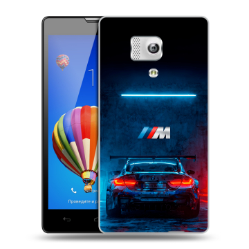 Пластиковый чехол на Huawei Honor 3 с принтом BMW БМВ