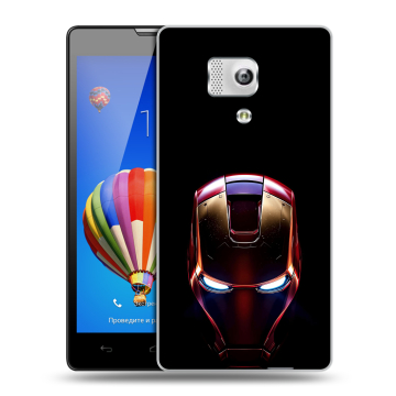Пластиковый чехол на Huawei Honor 3 с принтом IronMan Железный человек