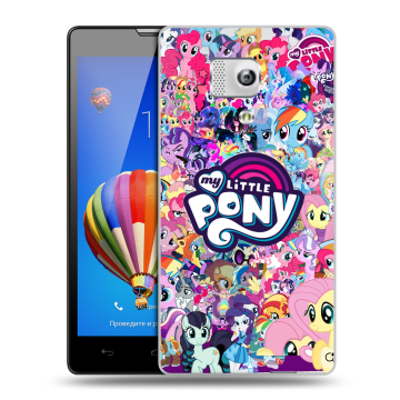Пластиковый чехол на Huawei Honor 3 с принтом My little pony Дружба чудо