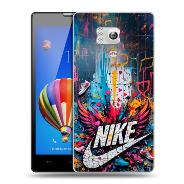 Пластиковый чехол на Huawei Honor 3 с принтом Nike Найк Пластиковый чехол на Huawei Honor 3 с принтом Nike Найк