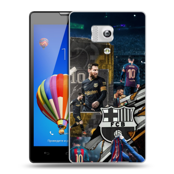 Пластиковый чехол на Huawei Honor 3 с принтом Messi Barcelona