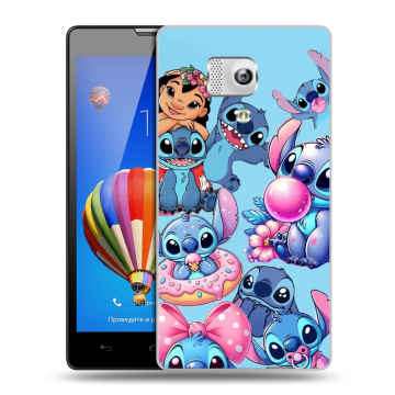Пластиковый чехол на Huawei Honor 3 с принтом Лило и Стич Пластиковый чехол на Huawei Honor 3 с принтом Лило и Стич