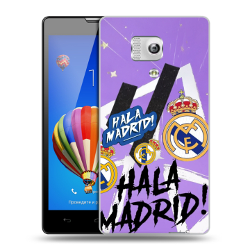 Пластиковый чехол на Huawei Honor 3 с принтом Real Madrid Реал Мадрид