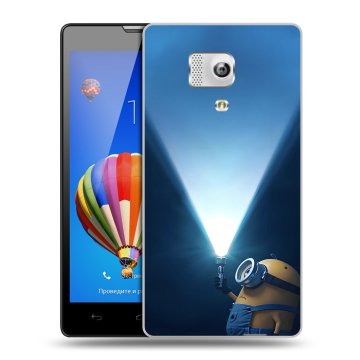Пластиковый чехол на Huawei Honor 3 с принтом Миньоны