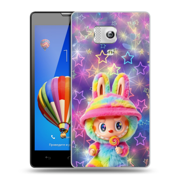 Пластиковый чехол на Huawei Honor 3 с принтом Labubu Лабубу