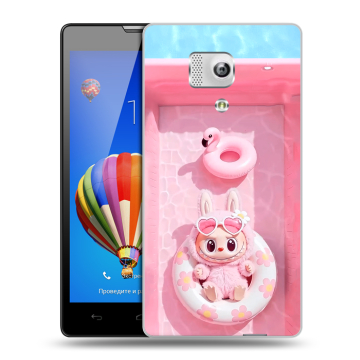 Пластиковый чехол на Huawei Honor 3 с принтом Labubu Лабубу