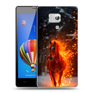 Пластиковый чехол на Huawei Honor 3 с принтом Новый год Пластиковый чехол на Huawei Honor 3 с принтом Новый год