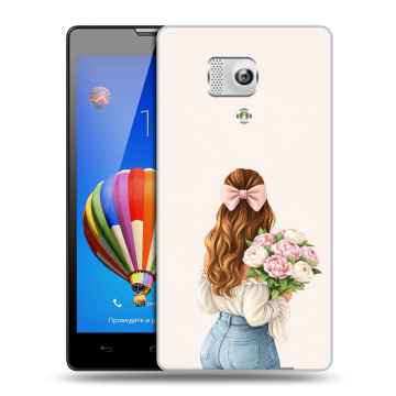 Пластиковый чехол на Huawei Honor 3 с принтом женский Пластиковый чехол на Huawei Honor 3 с принтом женский