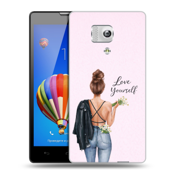 Пластиковый чехол на Huawei Honor 3 с принтом женский Пластиковый чехол на Huawei Honor 3 с принтом женский