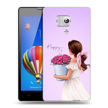 Пластиковый чехол на Huawei Honor 3 с принтом женский Пластиковый чехол на Huawei Honor 3 с принтом женский