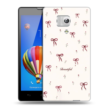 Пластиковый чехол на Huawei Honor 3 с принтом для девочек