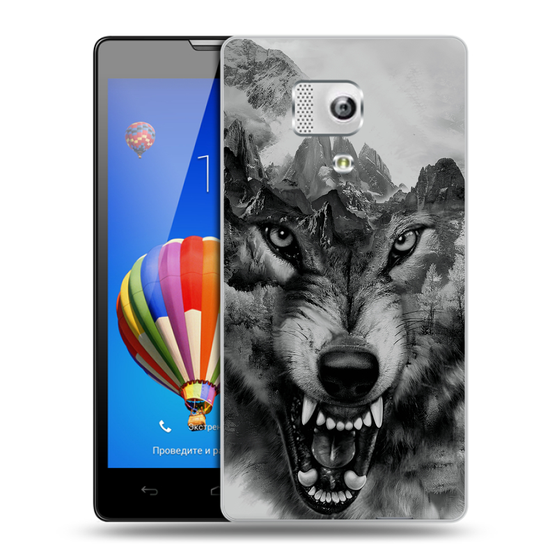 Пластиковый чехол на Huawei Honor 3 с принтом Волк Пластиковый чехол на Huawei Honor 3 с принтом Волк