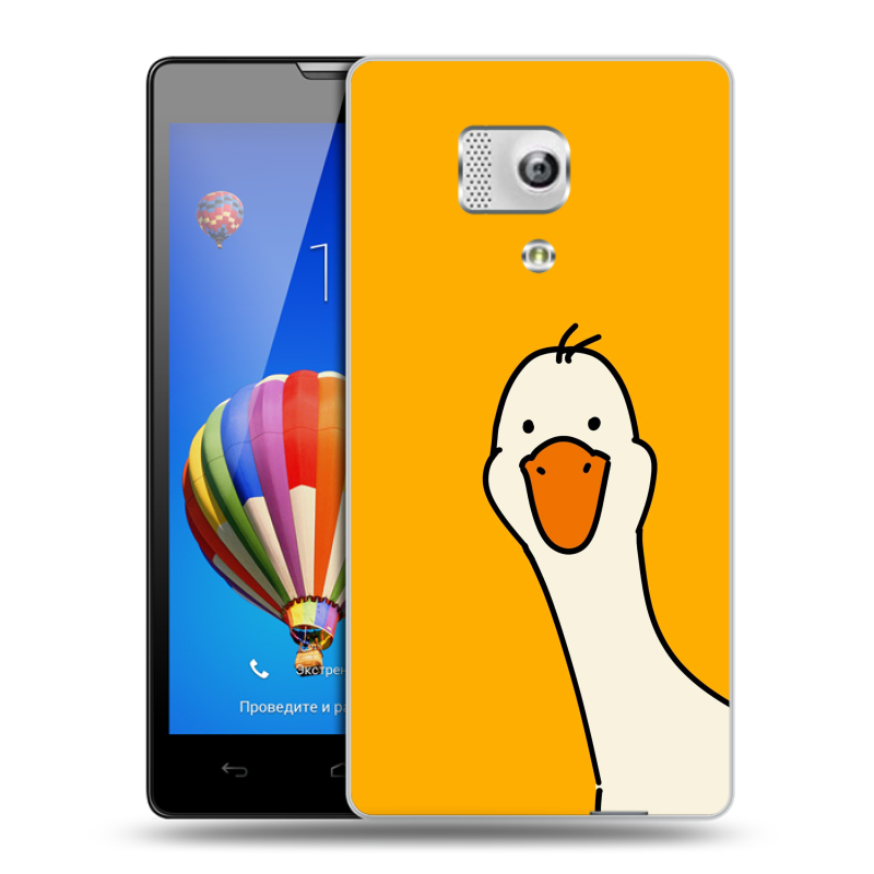 Пластиковый чехол на Huawei Honor 3 с принтом Утка Пластиковый чехол на Huawei Honor 3 с принтом Утка