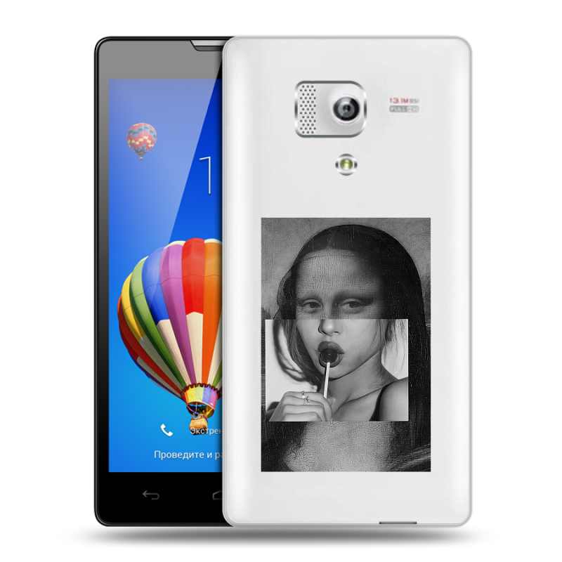Пластиковый чехол на Huawei Honor 3 с принтом Мона Лиза Пластиковый чехол на Huawei Honor 3 с принтом Мона Лиза
