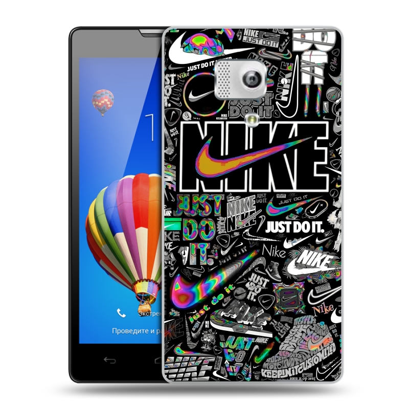 Пластиковый чехол на Huawei Honor 3 с принтом Найк Пластиковый чехол на Huawei Honor 3 с принтом Найк