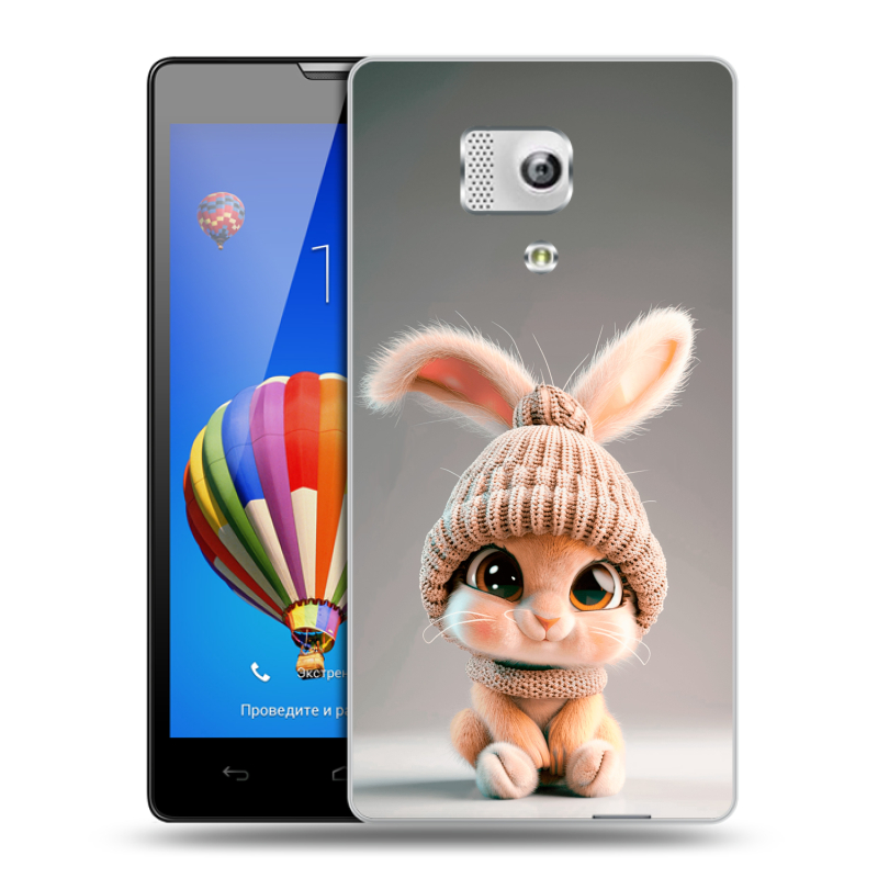 Пластиковый чехол на Huawei Honor 3 с принтом Кролик Пластиковый чехол на Huawei Honor 3 с принтом Кролик