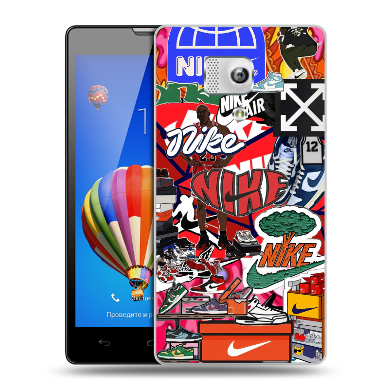 Пластиковый чехол на Huawei Honor 3 с принтом Найк Nike яркий Пластиковый чехол на Huawei Honor 3 с принтом Найк Nike яркий