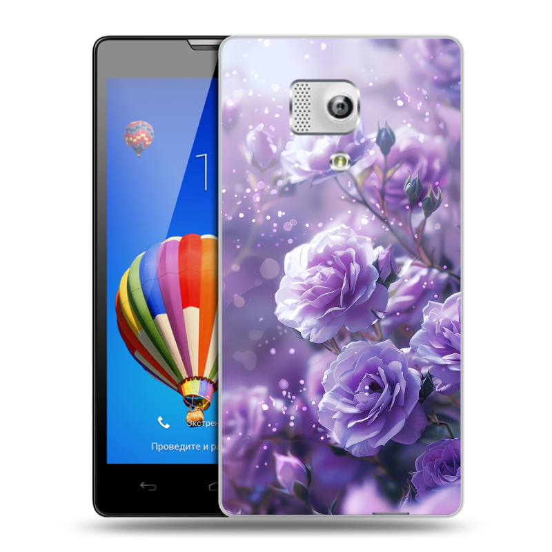 Пластиковый чехол на Huawei Honor 3 с принтом Розы цветы Пластиковый чехол на Huawei Honor 3 с принтом Розы цветы