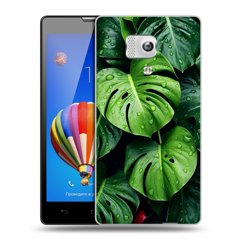 Пластиковый чехол на Huawei Honor 3 с принтом Листья Пластиковый чехол на Huawei Honor 3 с принтом Листья