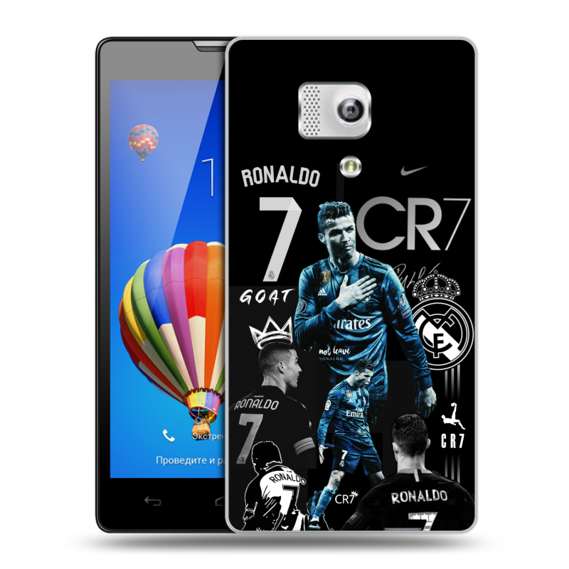 Пластиковый чехол на Huawei Honor 3 с принтом Реал Роналдо Пластиковый чехол на Huawei Honor 3 с принтом Реал Роналдо