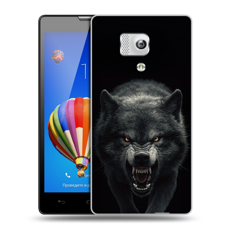 Пластиковый чехол на Huawei Honor 3 с принтом Волк Пластиковый чехол на Huawei Honor 3 с принтом Волк