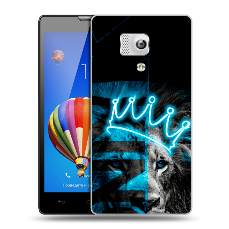 Пластиковый чехол на Huawei Honor 3 с принтом Король лев Пластиковый чехол на Huawei Honor 3 с принтом Король лев