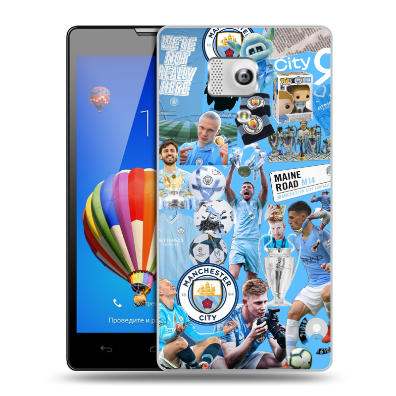 Пластиковый чехол на Huawei Honor 3 с принтом Man City Манчестер Сити Пластиковый чехол на Huawei Honor 3 с принтом Man City Манчестер Сити