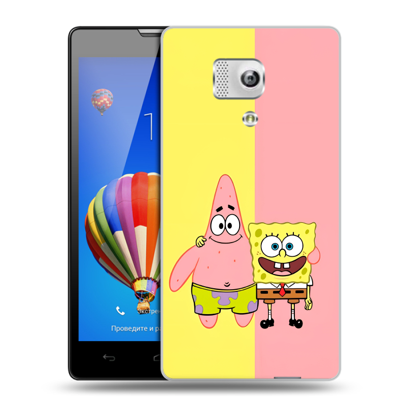 Пластиковый чехол на Huawei Honor 3 с принтом Спанч боб Спанчбоб Пластиковый чехол на Huawei Honor 3 с принтом Спанч боб Спанчбоб