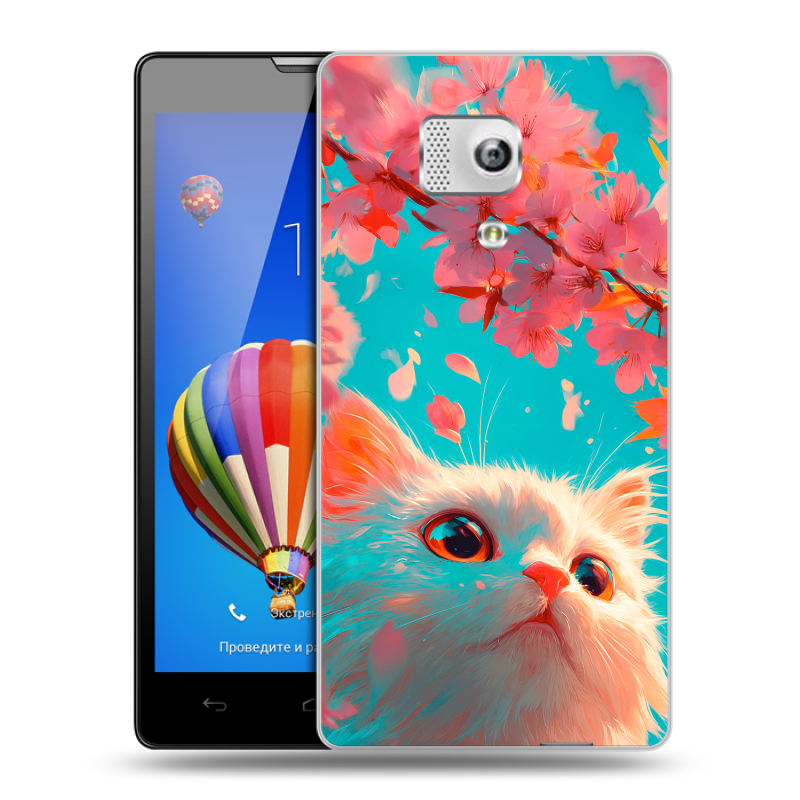Пластиковый чехол на Huawei Honor 3 с принтом Красивый кот Пластиковый чехол на Huawei Honor 3 с принтом Красивый кот