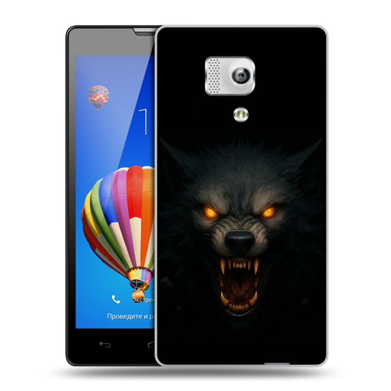 Пластиковый чехол на Huawei Honor 3 с принтом Волк Пластиковый чехол на Huawei Honor 3 с принтом Волк