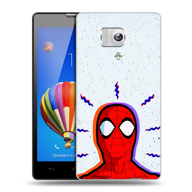 Пластиковый чехол на Huawei Honor 3 с принтом Spiderman Человек паук Пластиковый чехол на Huawei Honor 3 с принтом Spiderman Человек паук