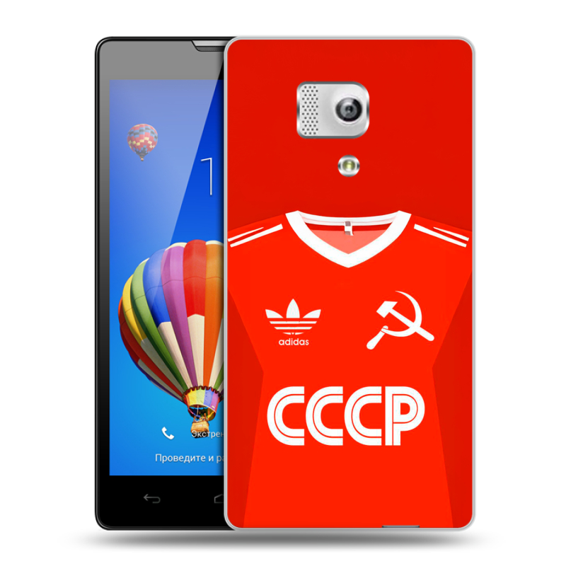 Пластиковый чехол на Huawei Honor 3 с принтом Флаг Герб СССР Пластиковый чехол на Huawei Honor 3 с принтом Флаг Герб СССР