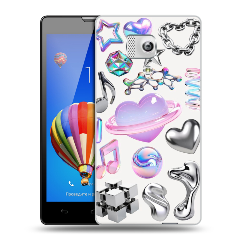 Пластиковый чехол на Huawei Honor 3 с принтом Y2K Пластиковый чехол на Huawei Honor 3 с принтом Y2K