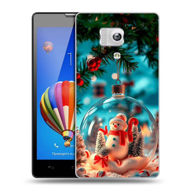 Пластиковый чехол на Huawei Honor 3 с принтом Новый год Пластиковый чехол на Huawei Honor 3 с принтом Новый год