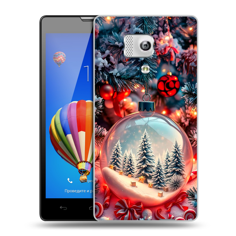 Пластиковый чехол на Huawei Honor 3 с принтом Новый год Пластиковый чехол на Huawei Honor 3 с принтом Новый год