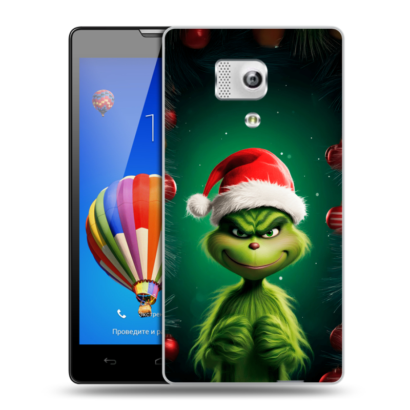 Пластиковый чехол на Huawei Honor 3 с принтом Гринч Новый год Рождество Пластиковый чехол на Huawei Honor 3 с принтом Гринч Новый год Рождество