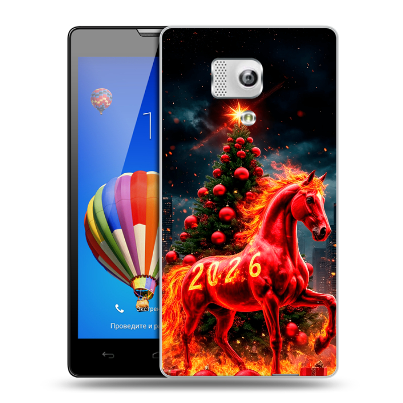 Пластиковый чехол на Huawei Honor 3 с принтом Новый год Пластиковый чехол на Huawei Honor 3 с принтом Новый год