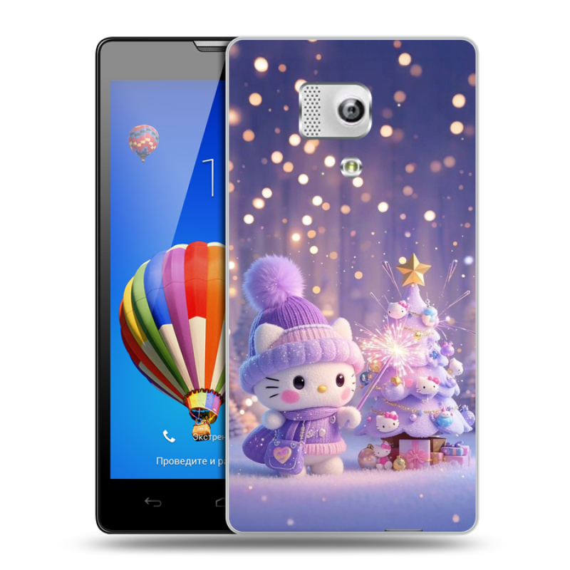 Пластиковый чехол на Huawei Honor 3 с принтом Новый год Пластиковый чехол на Huawei Honor 3 с принтом Новый год