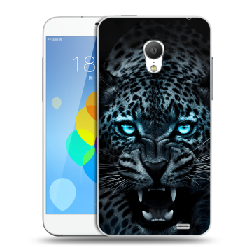 Пластиковый чехол на Meizu MX3 с принтом Темный леопард