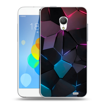 Пластиковый чехол на Meizu MX3 с принтом Геометрия неона