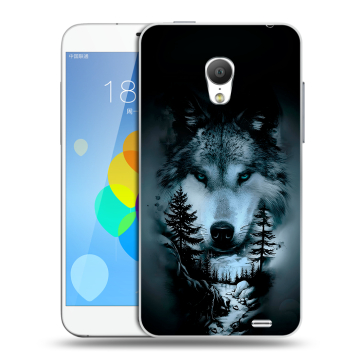 Пластиковый чехол на Meizu MX3 с принтом Лесной волк