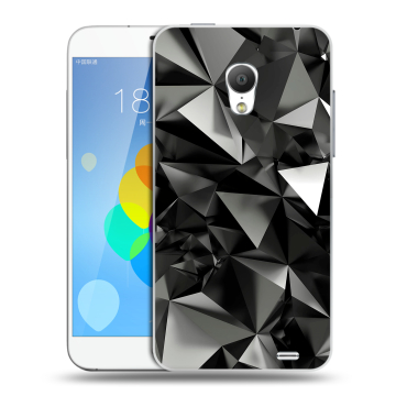 Пластиковый чехол на Meizu MX3 с принтом Черные кристаллы